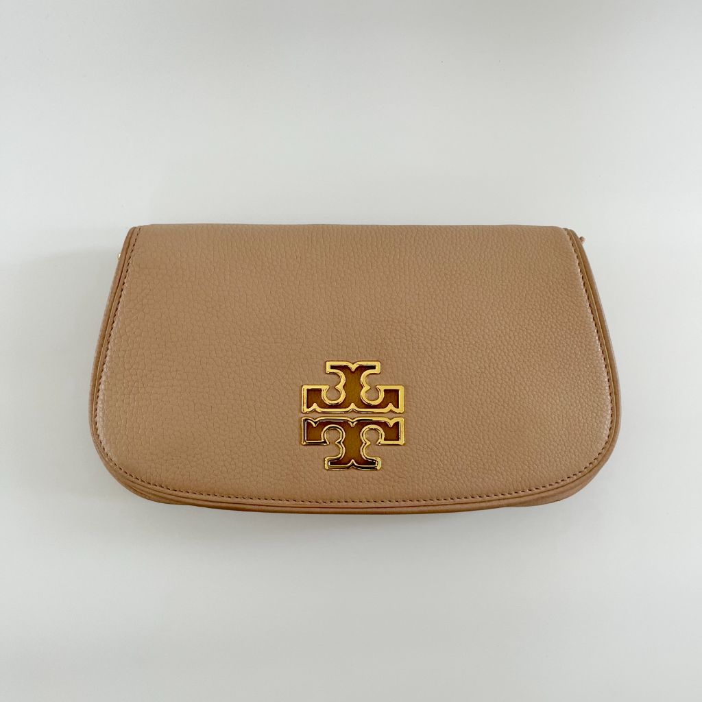 Tory Burch Beige Crossbody Flap Bag