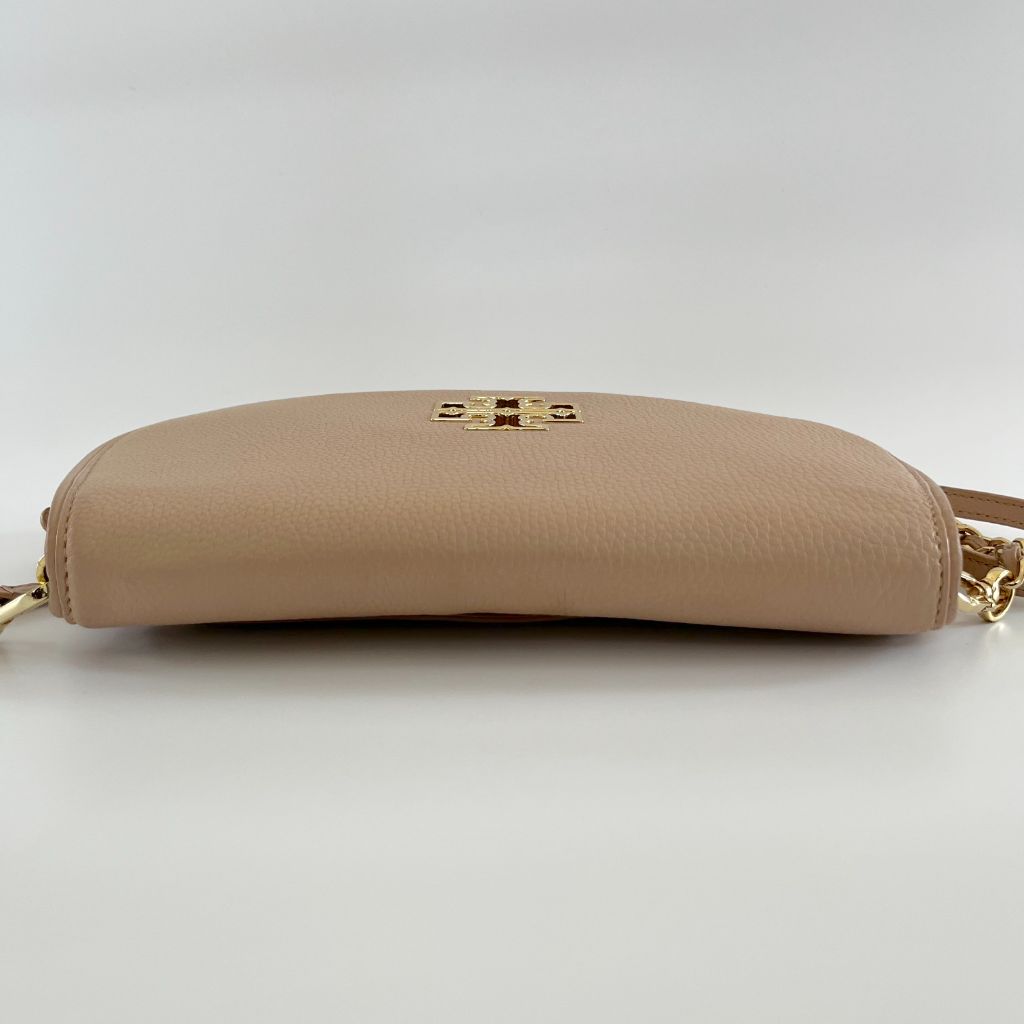 Tory Burch Beige Crossbody Flap Bag