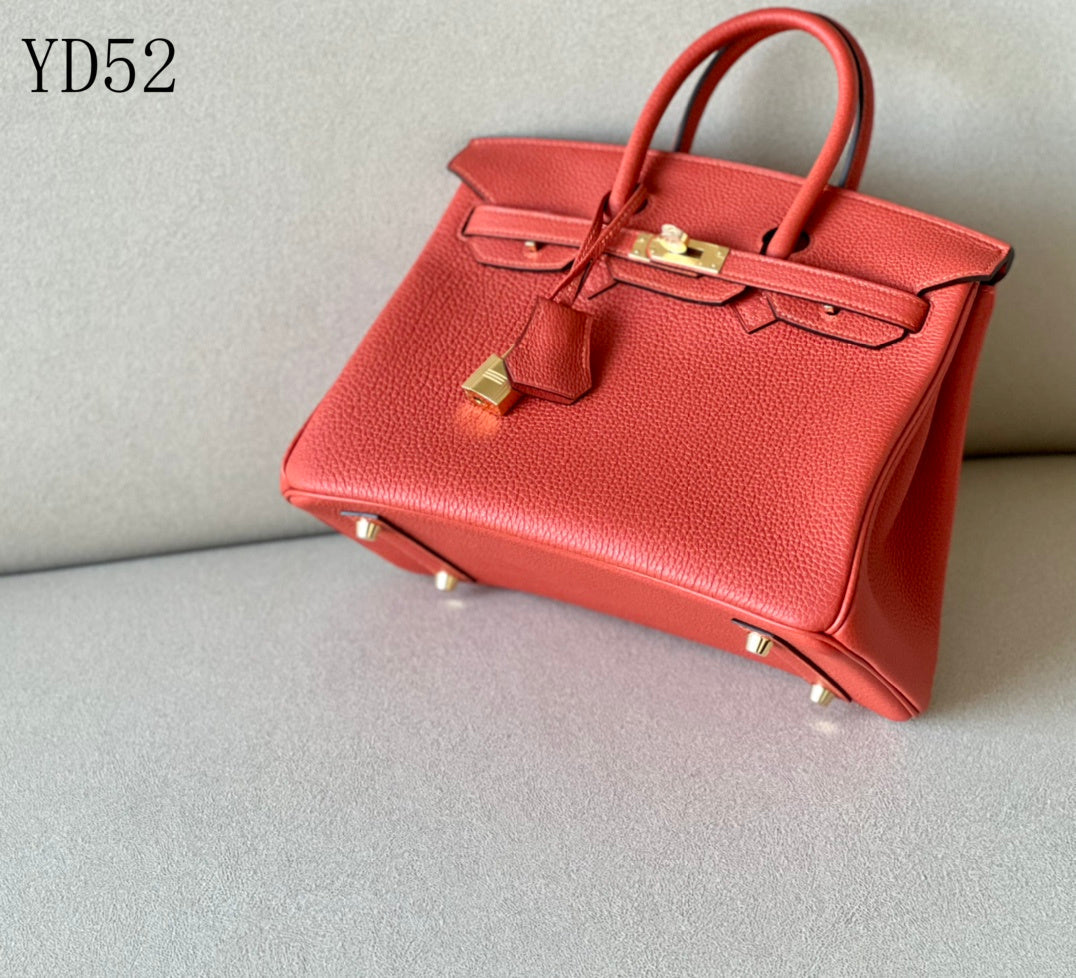 H BIRKIN TOGO 25 RED GOLD HARDWARE 25CM