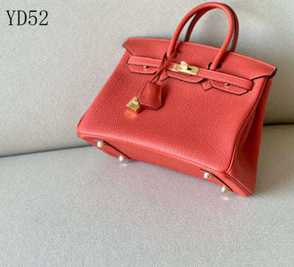 H BIRKIN TOGO 25 RED GOLD HARDWARE 25CM