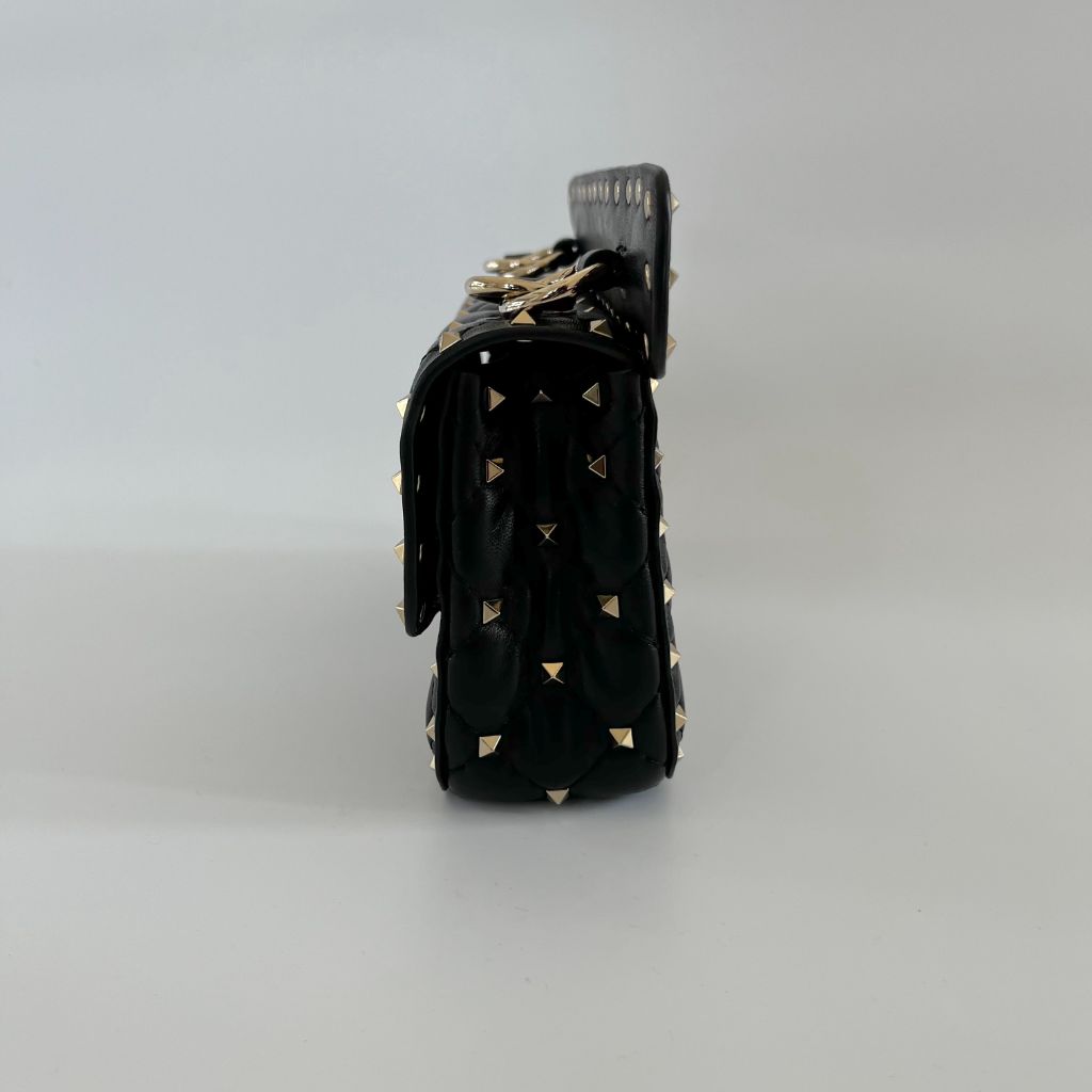 Valentino Garavani Rockstud Spike Foldover Top Shoulder Bag