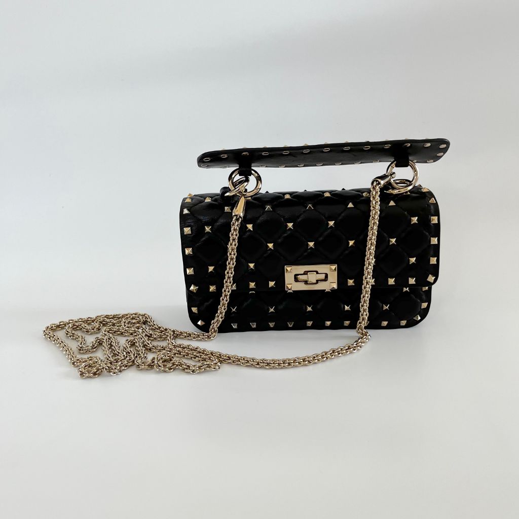 Valentino Garavani Rockstud Spike Foldover Top Shoulder Bag