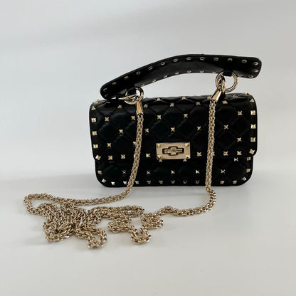 Valentino Garavani Rockstud Spike Foldover Top Shoulder Bag