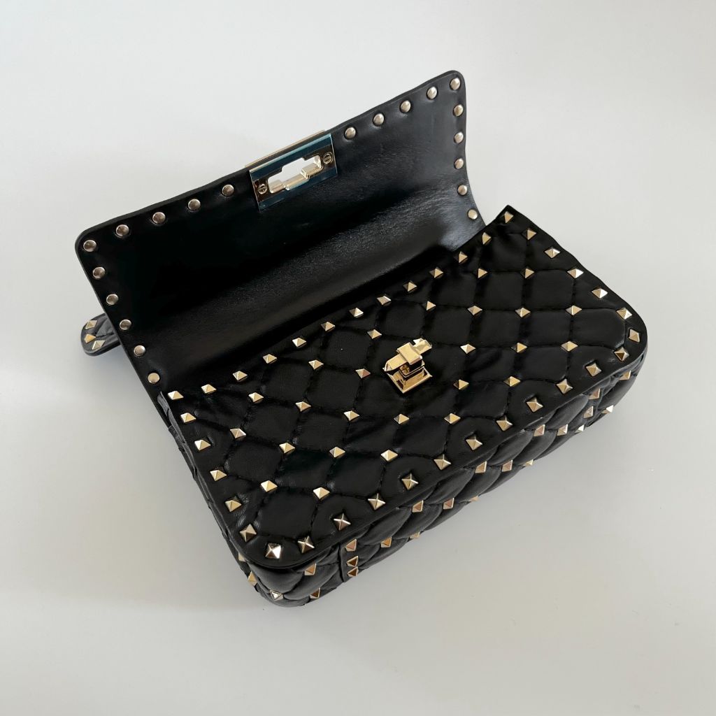 Valentino Garavani Rockstud Spike Foldover Top Shoulder Bag