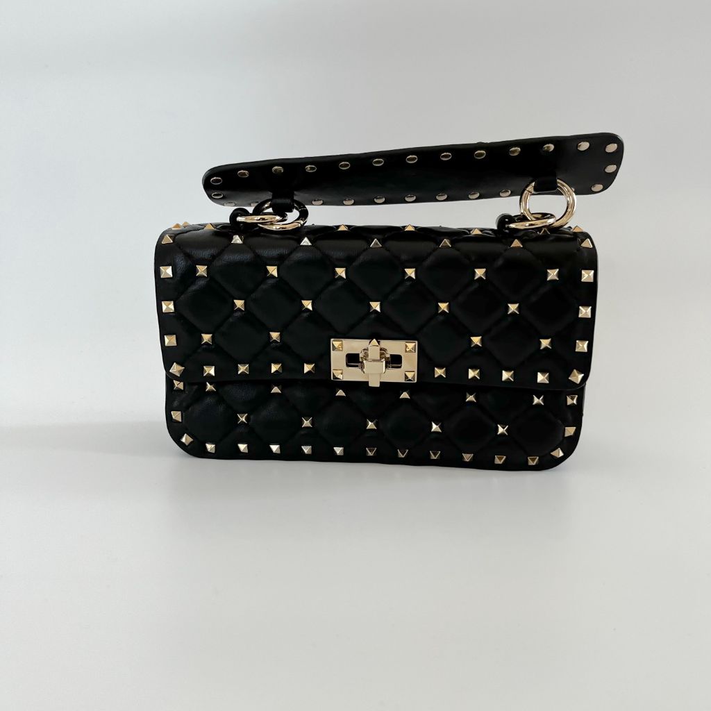 Valentino Garavani Rockstud Spike Foldover Top Shoulder Bag