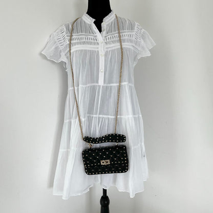 Valentino Garavani Rockstud Spike Foldover Top Shoulder Bag