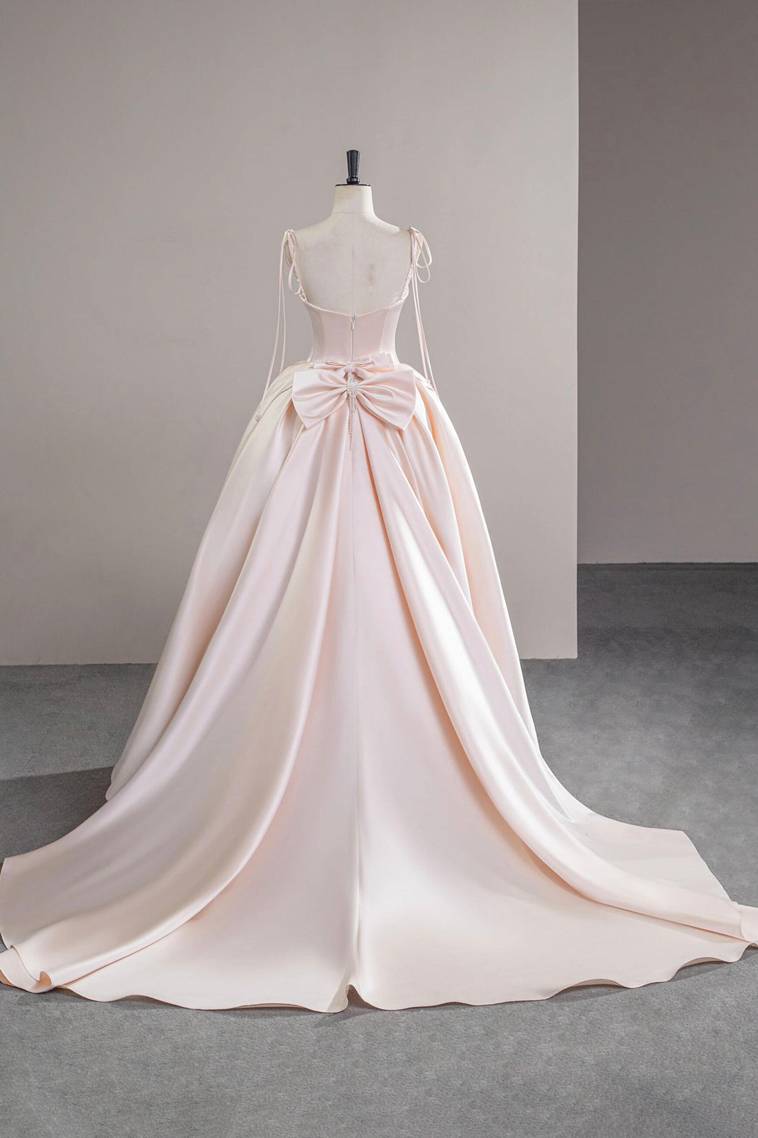 Pink Spaghetti Strap Satin Long Prom Dress, Beautiful A-Line Evening Party Dress