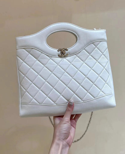 Chanel  Shiny Lambskin Quilted Small 31 Shopping Bag