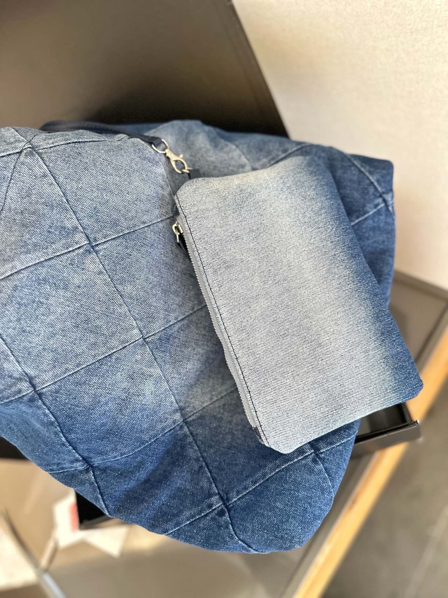 CHANEL 22 In Denim Small Handbag