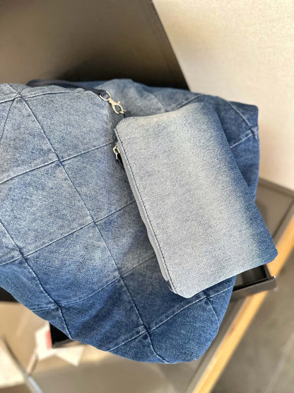 CHANEL 22 In Denim Small Handbag