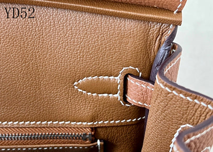 H BIRKIN 25 TOGO BROWN SILVER HARDWARE 25CM